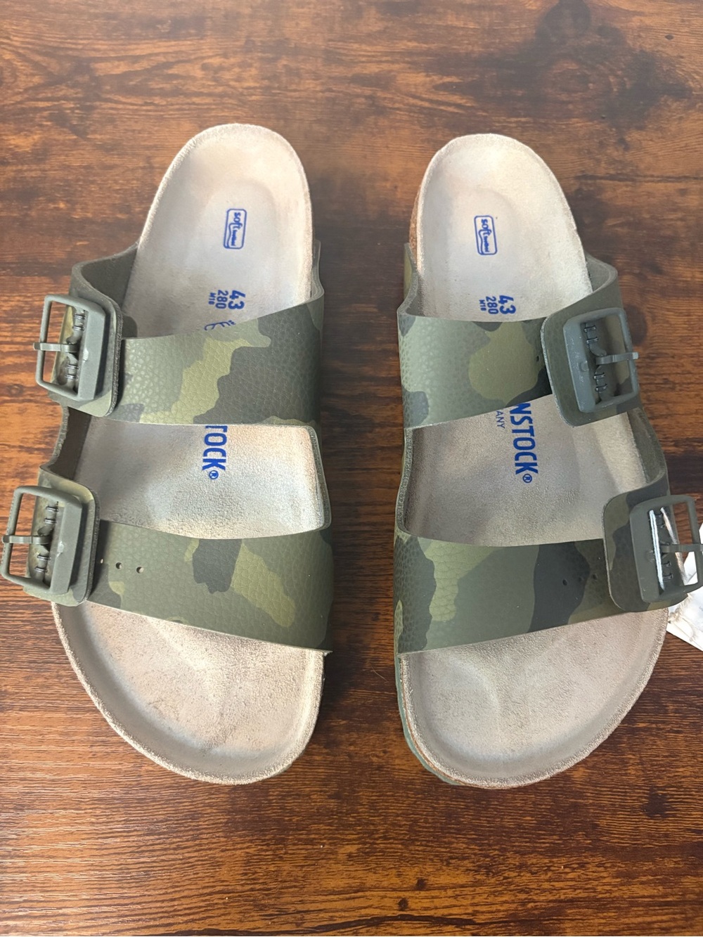 Birkenstock Arizona Soft Footbed Birko-Flor Desert Soil Camo Green Men’s 10